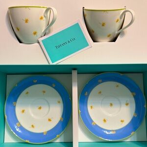 Tiffany & Co Tea Cup Set for 2 (NWT)